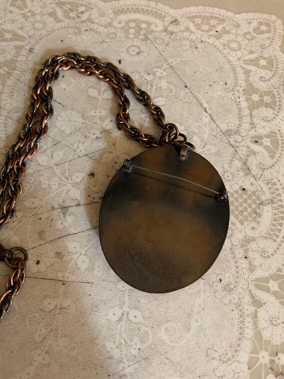 Mid Century Modern Copper Broach/Necklace - image 4