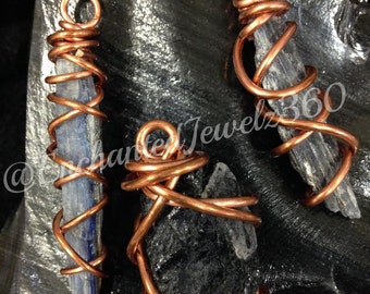 WHOLESALE 35 count Blue Kyanite Pendants & Black Obsidian Pendants...Necklace ropes included
