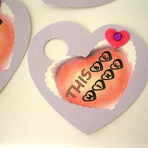 Valentine&#39;s Wine glass charms - Wine glass tags glass markers Place cards -10 Hand crafted Heart wine glass charms