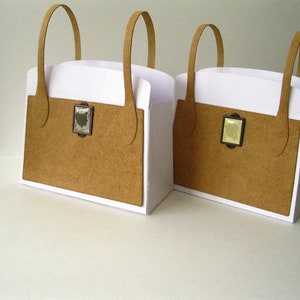 6 mini-portemonnee geschenkdoos - witte en kraft portemonnee cadeaukaarthouder - cadeaubon sieraden geschenkdoos gunst set van zes bruidsmeisjes cadeau aangepaste ontwerpen