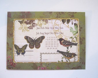 Qty 10 A7 Euro Flap envelopes birds & butterflies vintage save the date invites Handmade envelopes 5-1/4x7-1/4 Vintage postcard envelopes