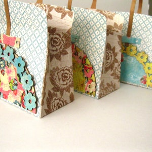 6 mini-portemonnee geschenkdoos - rustieke bloemen grillige portemonnee cadeaukaarthouders sieraden geschenkdozen gunsten set van zes bruidsmeisjes cadeau aangepaste ontwerpen