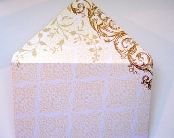 variety patterns envelopes traditional pattern 20 A6 andor A7 envelopes black taupe ivory assorted patterns Handmade envelopes A6 or A7