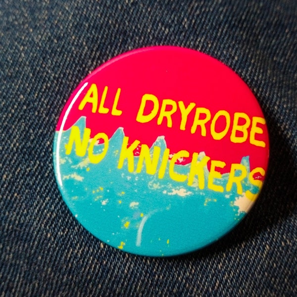 All dryrobe no knickers badge wild swimmers pin cold water swimming