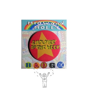 Bobby Dazzler badge or keyring star of the show bobbie dazler pin button gift