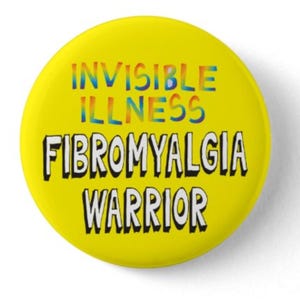 Fibromyalgia Warrior Pin Badge – Invisible Illness Awareness Button