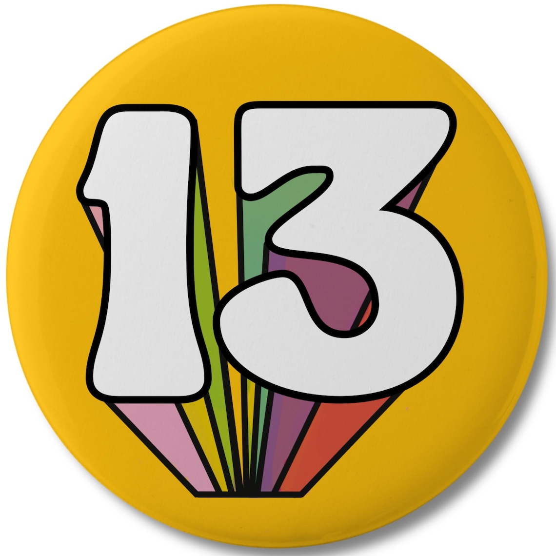 13th birthday pin badge