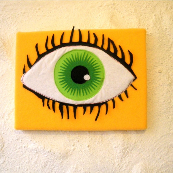 Sale Item Eye Picture Original Fabric picture watching eye art picture on canvas frame