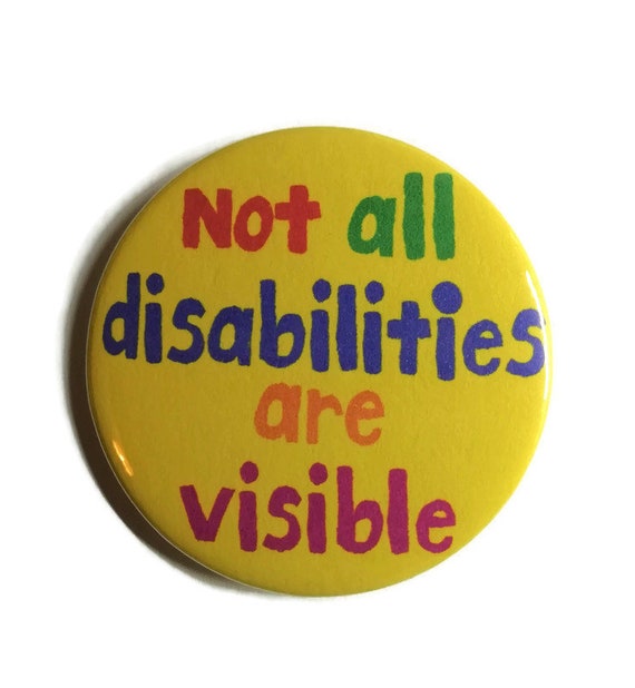 Disability pin badge invisible illness disabled awareness | Etsy