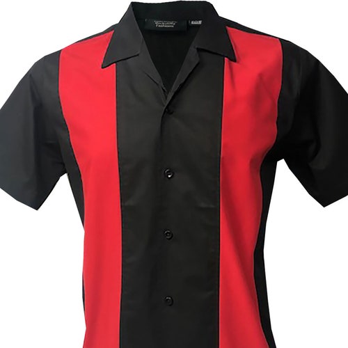 Men's Rockabilly Shirt Jac Red and Black - Etsy