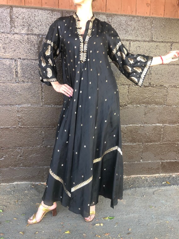 70’s Gump’s of San Francisco Indian Silk Bias-Cut