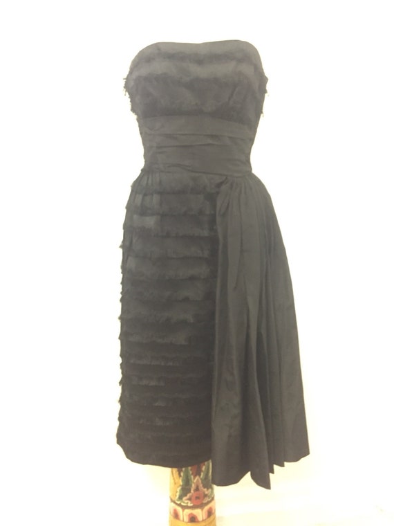 Fabulous 50's Eyelash Fringe Cocktail Dress