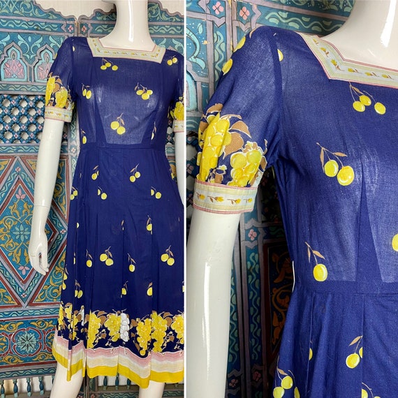 Handmade 50s; 30s inspired cotton dress with adora