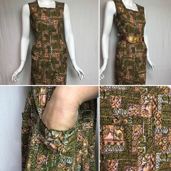 Cotton novelty print 1950s jumpsuit
