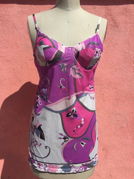 60's Pucci Chemise in Stylized Floral Print