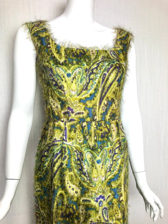 Insane Fabric maxi 60s gown paisley fur