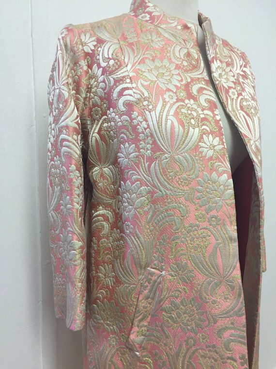 60's Metallic Brocade Dress Coat