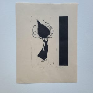 Espinhoso - gravura original em linóleo de edição limitada por Polly Marix Evans.