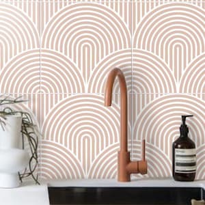 Cyprus Tile Wall Stair Floor Self Adhesive Vinyl Stickers,Kitchen Bathroom Backsplash Carrelage Decal, Peel & Stick Home Decor