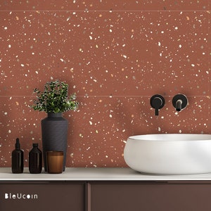 Terrazzo in Terracotta – Peel & Stick Tile Stickers