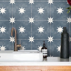Derby Midnight Peel and Stick Tile Stickers Kitchen Bathroom Backsplash Floor Stair Water Resistant Removable Decals, DIY Renters Home Décor