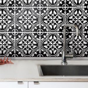 Kasba Peel and Stick Tile Stickers  Kitchen Bathroom Backsplash Floor Stair Water Resistant Removable Decals, DIY Vinyl Renters Home Décor
