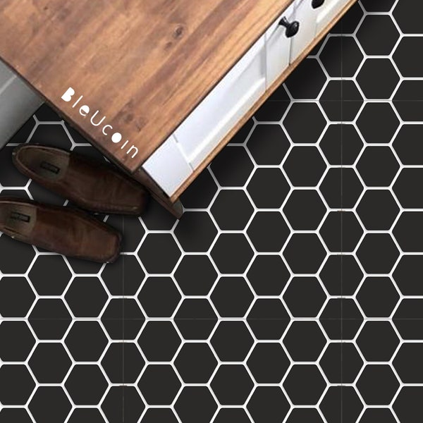 Iwaki Black Mosaic Tile Wall Stair Floor Self Adhesive Vinyl Stickers,Kitchen Bathroom Backsplash Carrelage Decal, Peel & Stick Home Decor