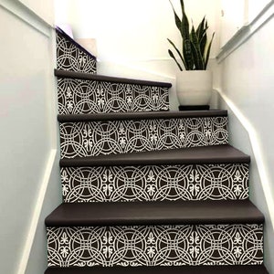Casablanca Treppenaufkleber zum Abziehen und Aufkleben – extra lang, 124 cm | Wasserfester Vinylstreifen | Selbstklebend, entfernbar, DIY-Tr