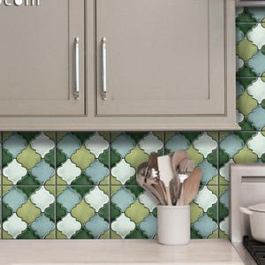 Penny Peel and Stick Tile Stickers Kitchen Bathroom Backsplash Floor Stair Water Resistant Removable Decals, DIY Vinyl Renters Home Décor