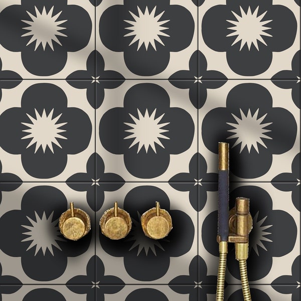 Sakura Peel & Stick Tile Sticker Kitchen Bathroom Backsplash Floor Stair Water Resistant Removable Decals,DIY Vinyl Renters decor