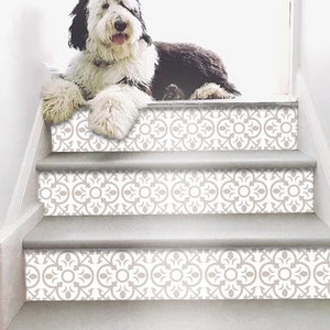 Bordeaux Peel & Stick Stair Riser Decal–Extra Long 49" | Water resistant Vinyl Strip | Self-Adhesive, Removable, DIY Stair | Easy to Trim