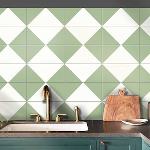 Rome Sage Subway Peel and Stick Tile Decal for Kitchen Bath Backsplash Wall Tile Floor Removable Waterproof Stickers for Renters