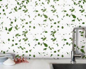 Toronto Terrazzo Peel and Stick Vinyl Tile Stickers | Removable & Waterproof - Ideal for Kitchen Bathroom Backsplash Floor, DIY Wall Designs