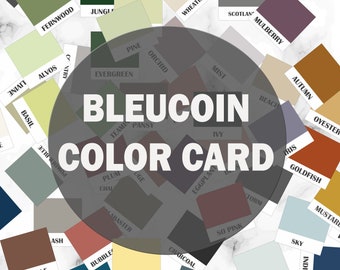Bleucoin Color Swatch Card – Set of 54 Color Samples | Choose Your Perfect Tile Color