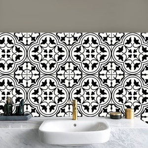 Tangier Peel & Stick Tile Stickers for Kitchen Bathroom Backsplash Tile Wall Stair Floor Removable Home Decor Water Heat Proof Easy to trim