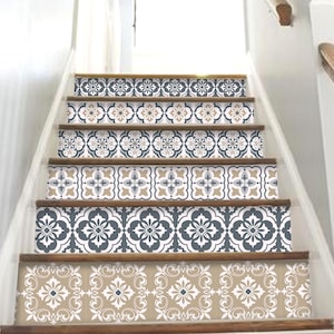 Naklejka Honolulu Peel & Stick Stair Riser – Extra Long 49" | Wodoodporny pasek winylowy | Samoprzylepna, usuwalna, schody DIY | Łatwe do przycięcia