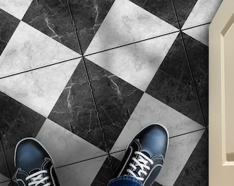 Terrassa Marble Peel & Stick Floor Tile Sticker Removable Anti-Slip Vinyl Decals for Kitchen, Bath, Home | DIY Renter-Friendly ,Customizable