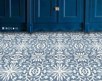 Ratangarh Vinyl Floor Tile Stickers | Floor Decals - Removable with Anti-Slip finish option (500 microns)-Perfect for Renter