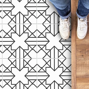Queensland Peel & Stick Floor Tile Sticker I Removable Anti-Slip Vinyl Decals for Kitchen, Bath, Home | DIY Renter-Friendly | Customizable