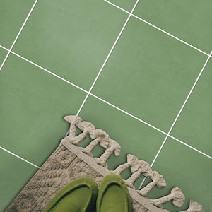 Sage Peel & Stick Floor Tile Sticker I Removable Anti-Slip Vinyl Decals for Kitchen, Bath, Home | DIY Renter-Friendly | Customizable