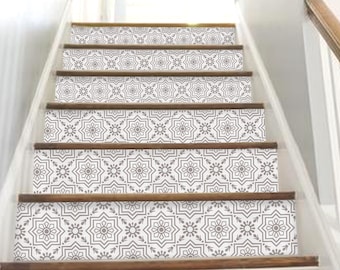 Antalya Grey Stair Riser Peel Stick Vinyl Decal Self Adhesive Waterproof Easy to Trim Removable DIY Home Decor-Extra long 49"length