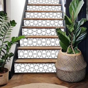 Wales Stair Riser Stickers - Removable Stair Vinyl Decals - Peel & Stick Decorative Strips - Self-Adhesive Waterproof Removable - 49" Length