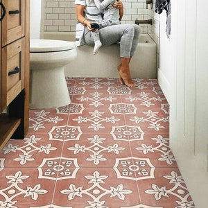 Pozallo Vinyl Floor Tile Stickers | Floor Decals-Removable & Repositionable Anti-Slip finish option(500 microns)Perfect for Renter