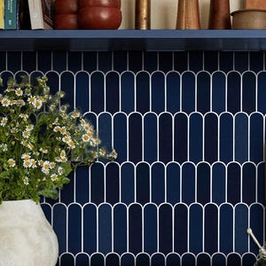 Scala Bleu Peel & Stick Tile Stickers Kitchen Bathroom Backsplash Floor Stair Water Resistant Removable Decals, DIY Vinyl Renters Home