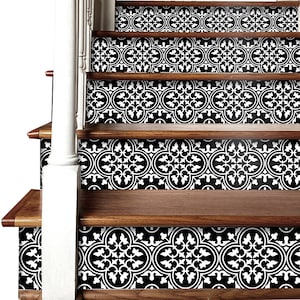 Kasba Peel and Stick Stair Riser Vinyl Strip Self Adhesive Waterproof Easy to Trim Removable DIY Decor - Extra Long 49" length