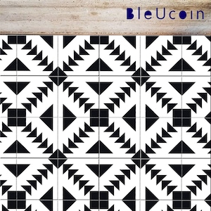 Stockholm Black Peel & Stick Tile Stickers Kitchen Bathroom Backsplash Floor Stair Waterproof Removable Decals, DIY Vinyl Renters Home Décor