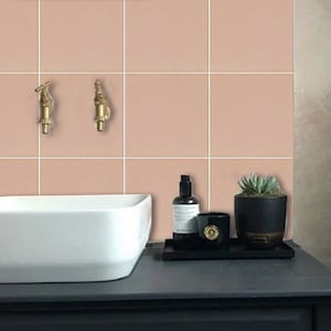 Blush Peel and stick Tile Decal, Kitchen Bathroom Wall Tile Vinyl decal, Removable Carrelage, Self Adhesive Vinyl Floor stickers