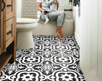 Panama Peel and Stick Floor Tile, Anti-Slip Vinyl Decals, Renter-Friendly Home Decor