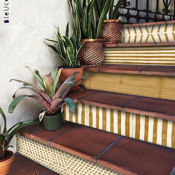 Hanover Peel & Stick Stair Riser Decal–Extra Long 49" | Water resistant Vinyl Strip | Self-Adhesive, Removable, DIY Stair | Easy to Trim