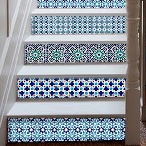 Marrakesh StairRiser Peel Stick Vinyl Decal Self Adhesive Waterproof Easy to Trim  Removable DIY Home Decor-Extra long 49" length